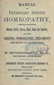 Manual of veterinary specific homeopathy by F. Humphreys