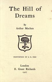 Cover of: The Hill of Dreams by Arthur Machen