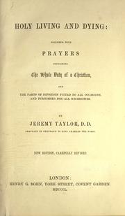 Cover of: Holy living and dying by Taylor, Jeremy