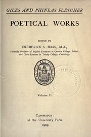 Cover of: Poetical works by Giles Fletcher
