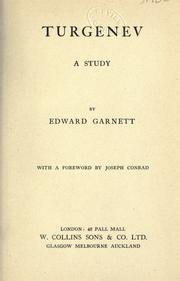 Cover of: Turgenev: a study by Edward Gernett