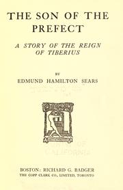 Cover of: The son of the prefect by Edmund Hamilton Sears