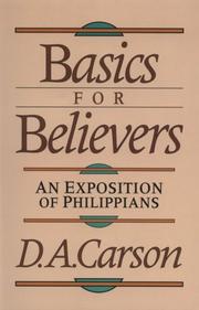 Cover of: Basics for believers by D. A. Carson