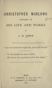 Cover of: Christopher Marlowe by J. G. Lewis