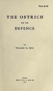 Cover of: The ostrich for the defence