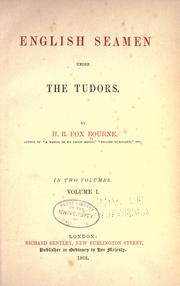 Cover of: English seamen under the Tudors by Henry Richard Fox Bourne