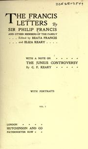 Cover of: The Francis letters by Francis, Philip Sir