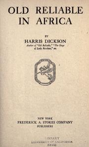 Cover of: Old Reliable in Africa by Dickson, Harris