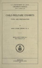 Cover of: Child-welfare exhibits: types and preparation