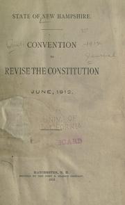 Cover of: Convention to revise the Constitution, June, 1912.
