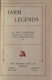 Cover of: Farm legends by Will Carleton