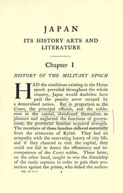 Cover of: Japan, its history, arts and literature