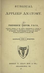 Cover of: Surgical applied anatomy by Frederick Treves