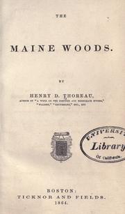 Cover of: The Maine woods. by Henry David Thoreau