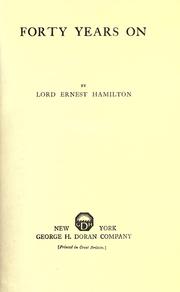 Forty years on by Hamilton, Ernest Lord