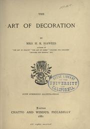 Cover of: The art of decoration