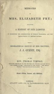 Memoirs of Mrs. Elizabeth Fry by Thomas Timpson