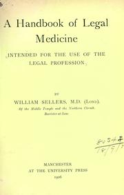 Cover of: A handbook of legal medicine
