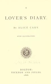 Cover of: A lover's diary