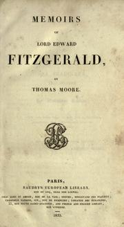 Cover of: Memoirs of Lord Edward Fitzgerald.