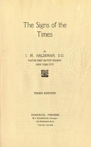 The signs of the times by Isaac Massey Haldeman