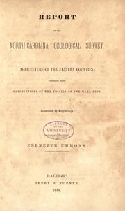 Cover of: Report of the North Carolina geological survey.: together with descriptions of the fossils of the marl beds