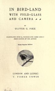 Cover of: In bird-land with field-glass and camera