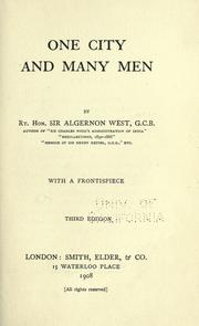 Cover of: One City and Many Men