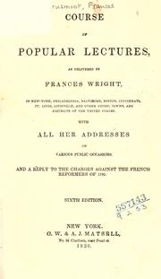 Course of popular lectures by Frances Wright