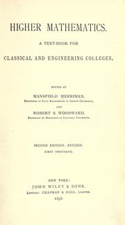 Cover of: Higher mathematics. by Mansfield Merriman