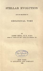 Cover of: Stellar evolution and its relations to geological time