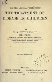 Cover of: The treatment of disease in children.