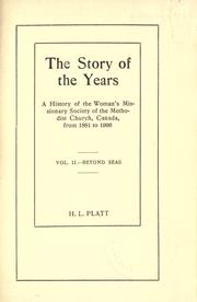 The story of the years by Harriet Louise Platt
