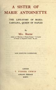 Cover of: A sister of Marie Antoinette