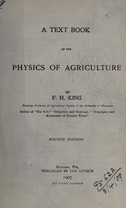 Cover of: A text book of the physics of agriculture.