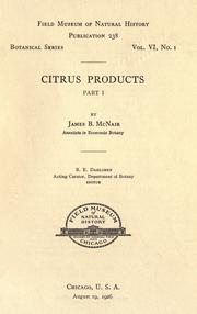 Cover of: Citrus products by McNair, James Birtley