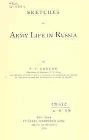 Cover of: Sketches of army life in Russia by Francis Vinton Greene