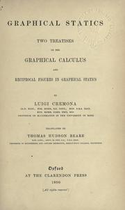 Cover of: Graphical statics by Luigi Cremona