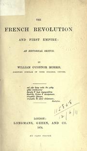 Cover of: The French Revolution and first Empire: an historical sketch.