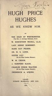 Cover of: Hugh Price Hughes as we knew him