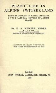Cover of: Plant life in Alpine Switzerland by E. A. Newell Arber