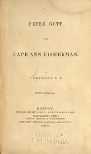 Cover of: Peter Gott, the Cape Ann fisherman.