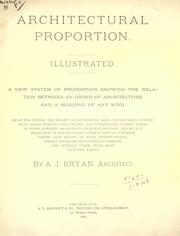 Architectural proportion by A. J. Bryan