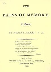 Cover of: pains of memory: a poem.
