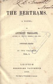 Cover of: The Bertrams by Anthony Trollope