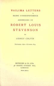 Cover of: Vailima letters by Robert Louis Stevenson