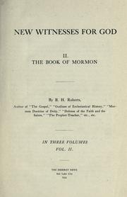 Cover of: New witness for God. by B. H. Roberts