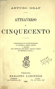 Cover of: Attraverso il cinquecento.