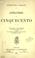 Cover of: Attraverso il cinquecento.