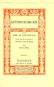 Cover of: Letters to his son by Philip Dormer Stanhope, 4th Earl of Chesterfield